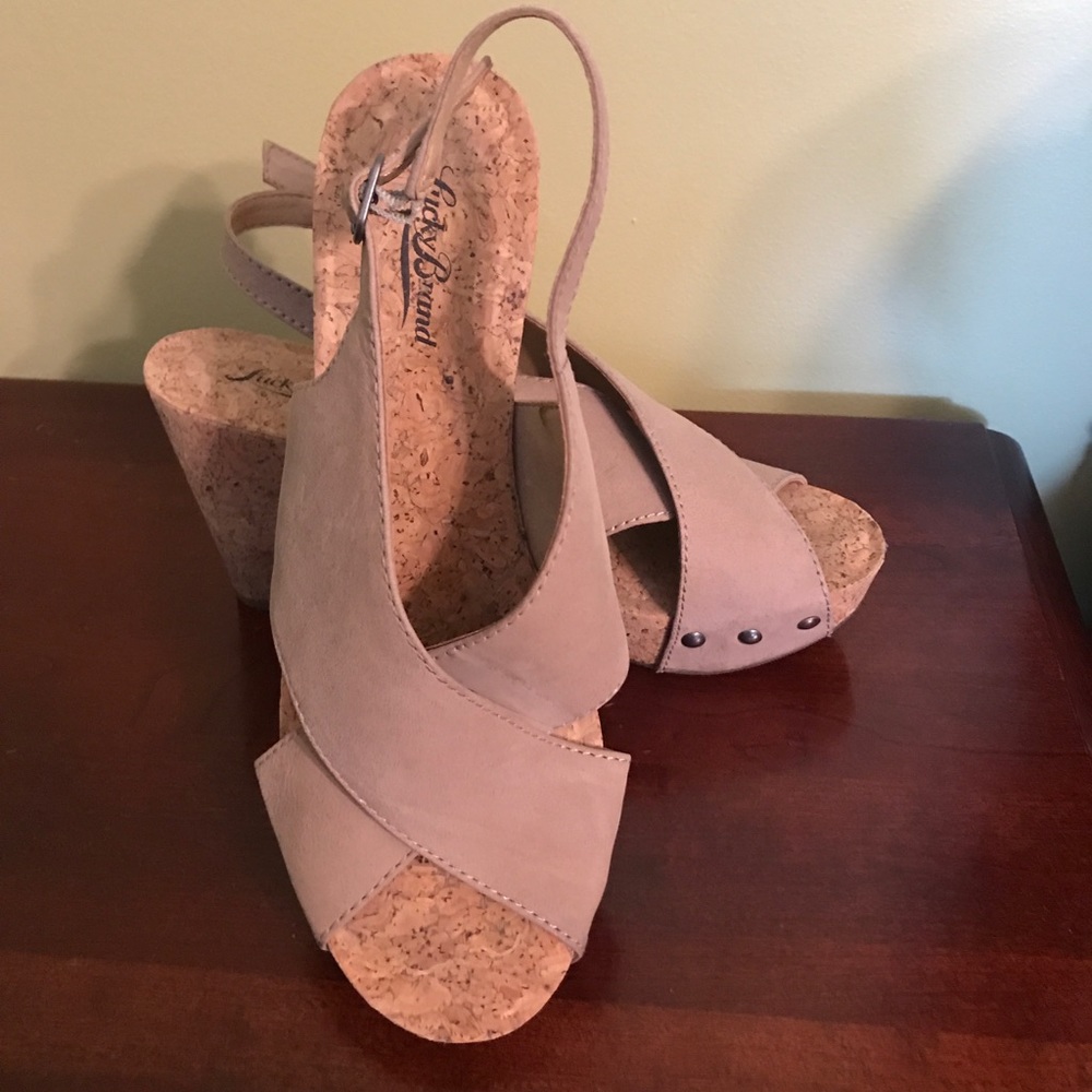 Lucky Brand Minari Cork Wedges